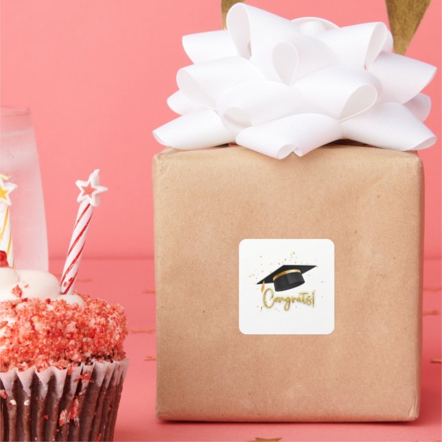 Graduation Celebration Square Sticker (Party)