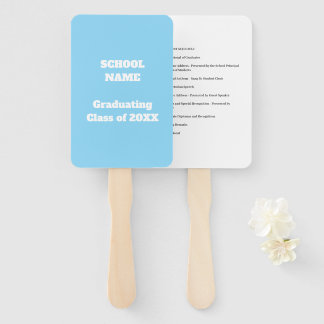 Graduation Ceremony Schedule Guest Program - Hand Fan