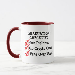Graduation Checklist Plan Graduate funny Grad Gift Mug