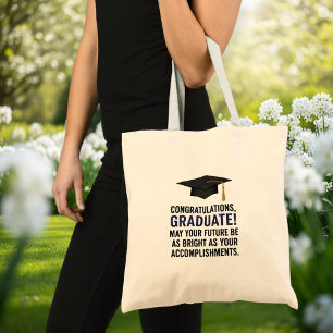 Graduation Cheers Tote Bag – Beige