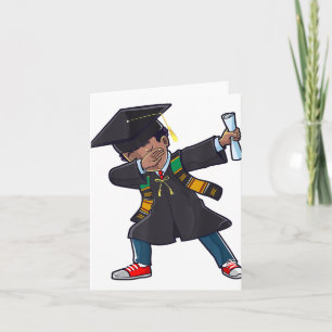 Graduation Cl Of 2025 Dabbing Boy Black Graduate D Card