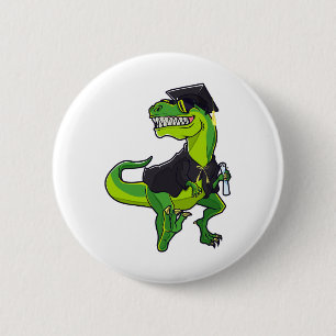 Graduation Cl Of 2025 Funny Dinosaur T-rex Graduat 6 Cm Round Badge