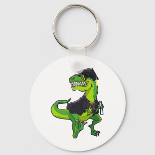 Graduation Cl Of 2025 Funny Dinosaur T-rex Graduat Key Ring