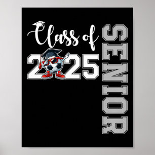 Graduation Cl Of 2025 Senior Dabbing Soccer Toddle Poster