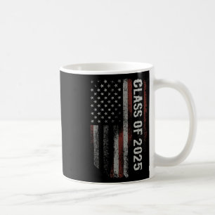 Graduation Cl Of 2025 Senior Patriotic Usa America Coffee Mug