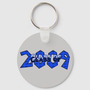 Graduation Class of 2009 Blue and Grey Key Ring