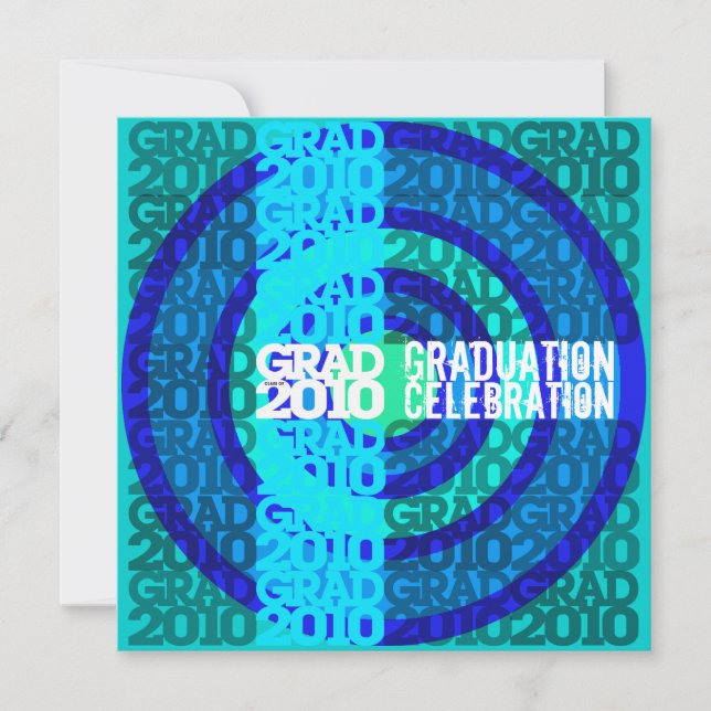 Graduation Class Of 2010 Font Blue Announcement (Front)