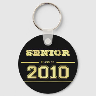 Graduation Class of 2010 Key Ring - Black and Gold