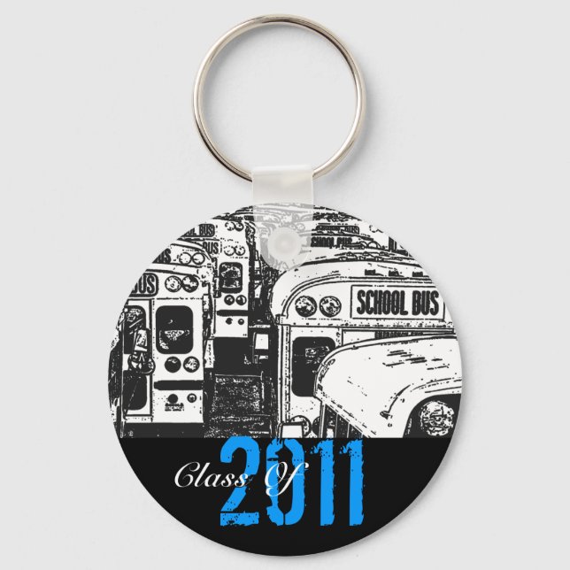 Graduation Class Of 2011 Keychain Gray Bus (Front)
