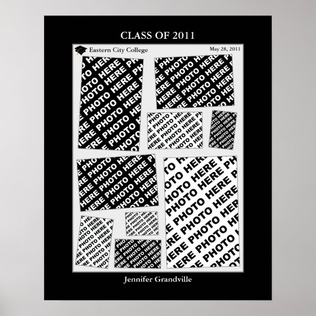 Graduation Class of 2011 Photo Collage 1 Print (Front)