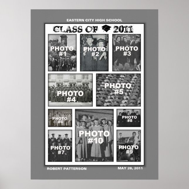 Graduation Class of 2011 Photo Collage 3 Poster (Front)