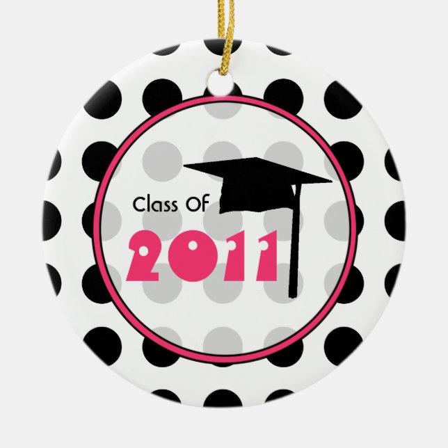 Graduation Class of 2011 Polka Dot Ornament (Front)