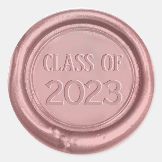 Graduation Class of 2018 Rose Gold Wax Seal (Front)