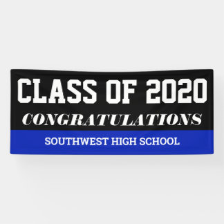 Graduation Class of 2020 Congratulations Blue Banner
