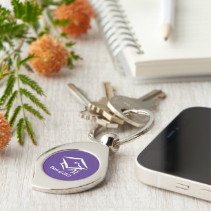 Graduation Class of 2021 PURWHT Key Ring