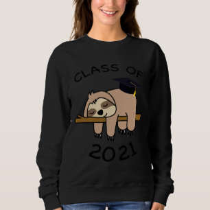 Graduation Class Of 2021 Sloth Funny Graduate Juni Sweatshirt