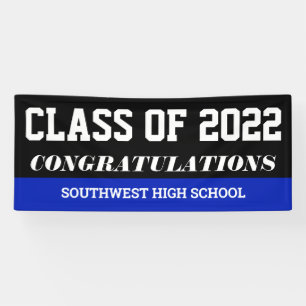 Graduation Class of 2022 Congratulations Blue Banner