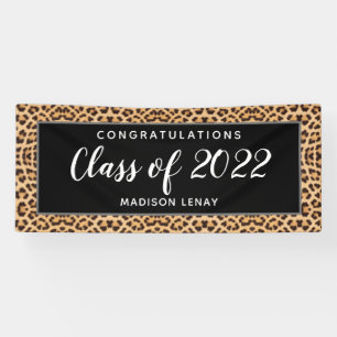 Graduation Class of 2022 Leopard Personalised Banner