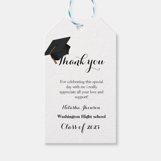 Graduation class of 2023 congratulations favour ta gift tags (Front)