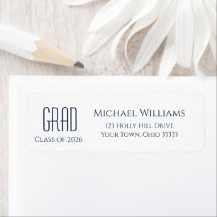 Graduation Class of 2023 Minimalist Return Address Label