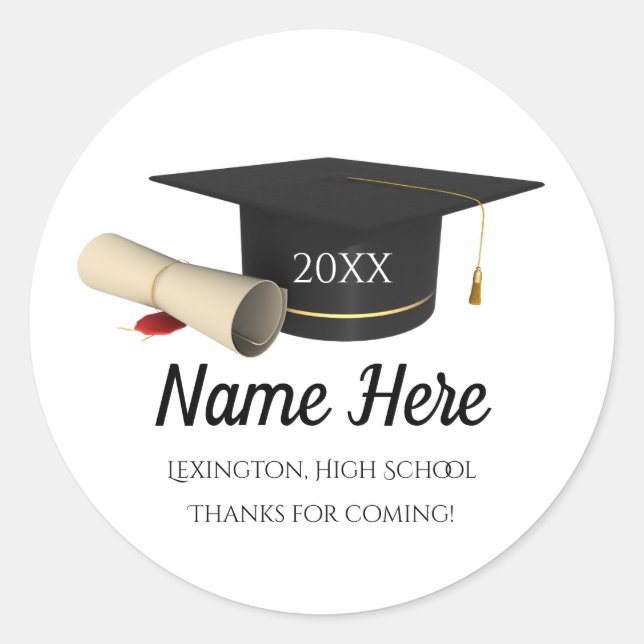 Graduation Class of 2024 Favour Sticker Seals (Front)