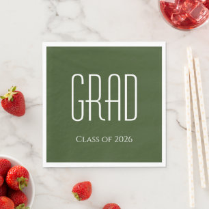 Graduation Class of 2024 Green Napkin