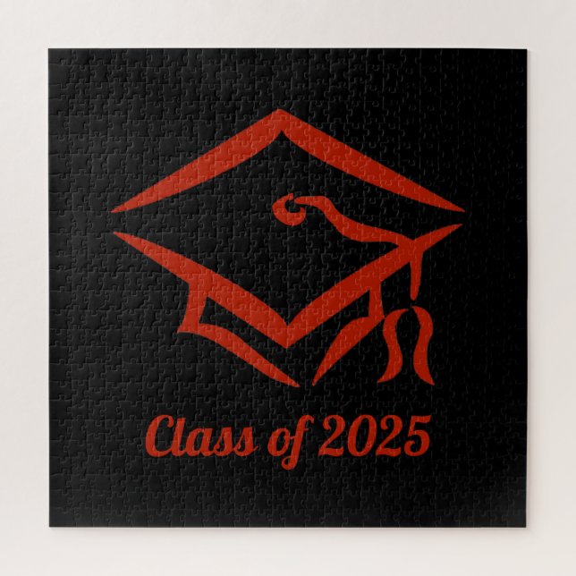 Graduation Class of 2025 BLKBRD Custom Year Name Jigsaw Puzzle (Vertical)