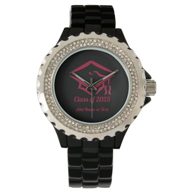 Graduation Class of 2025 BLKDKRD Custom Year Name Watch (Front)