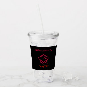 Graduation Class of 2025 BLKDKRD Customise Year Acrylic Tumbler