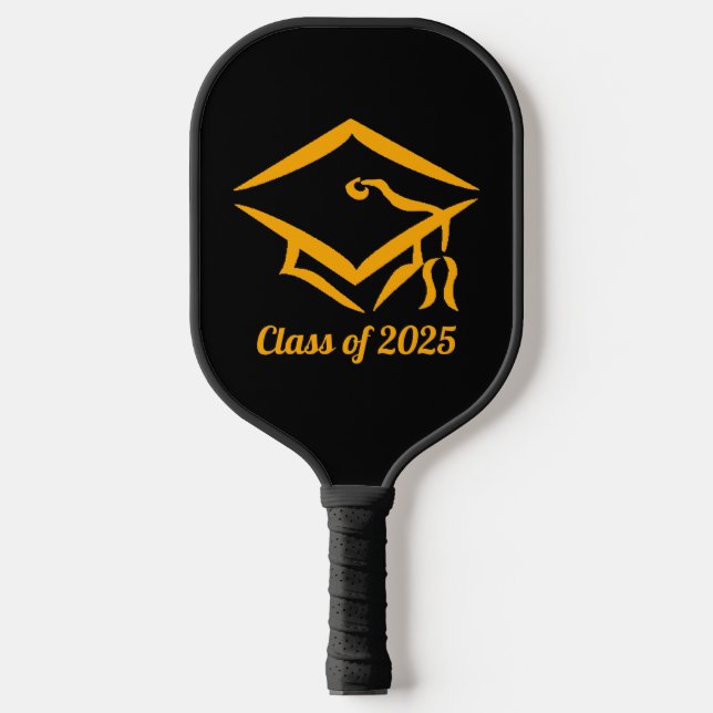 Graduation Class of 2025 BLKGLD Custom Year Name Pickleball Paddle (Front)