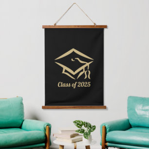 Graduation Class of 2025 BLKVMG Customise Year Hanging Tapestry