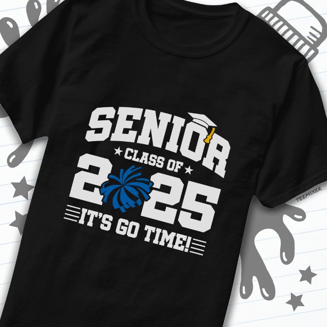 Graduation Class of 2025 Cheerleader Cheer Senior T-Shirt (Creator Uploaded)