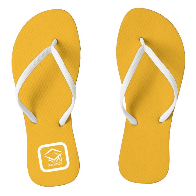 Graduation Class of 2025 GLDWHT Customize Year Thongs (Footbed)