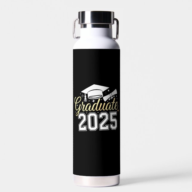 Graduation Class Of 2025 Graduate Water Bottle (Front)