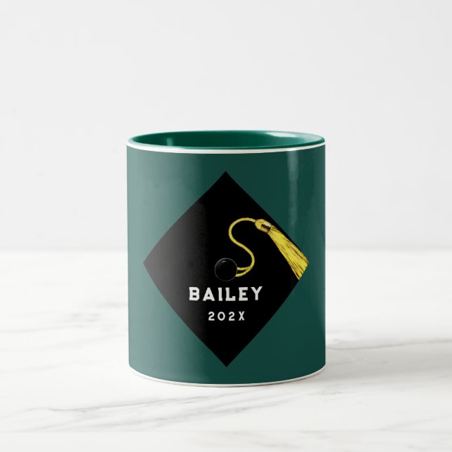 Graduation Class of 2025 Keepsake Gift Two-Tone Coffee Mug (Center)