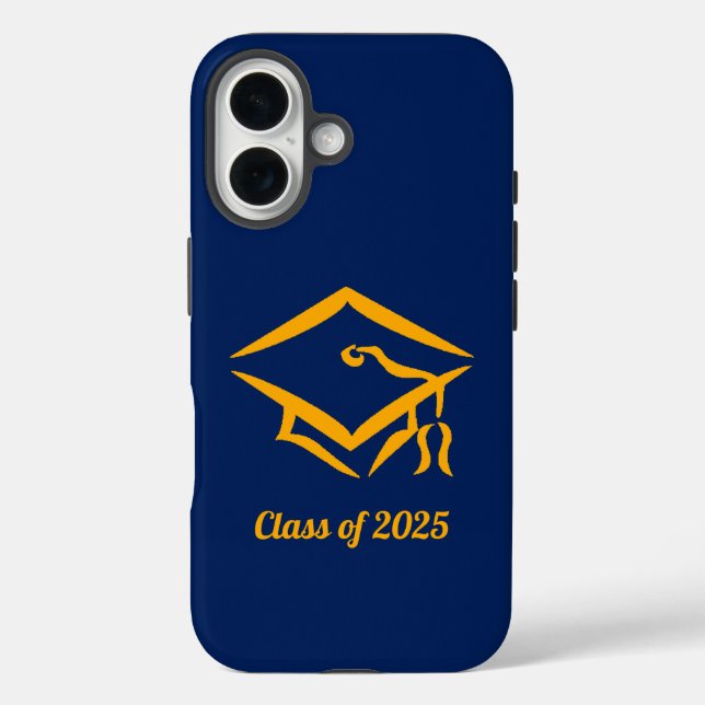 Graduation Class of 2025 NVYGLD Customise Year Case-Mate iPhone Case (Back)
