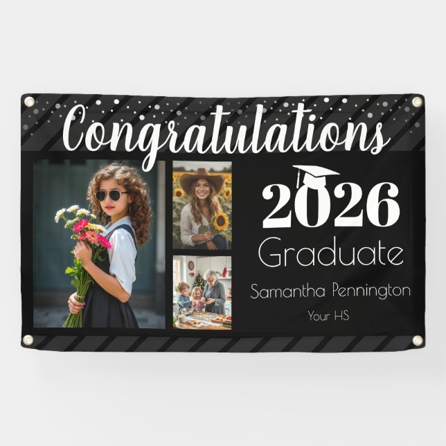 Graduation Class of 2025 Photo Collage Banner (Horizontal)