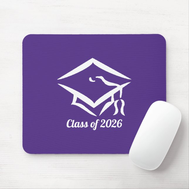 Graduation Class of 2025 PURWHT Customize Year Mouse Pad (With Mouse)