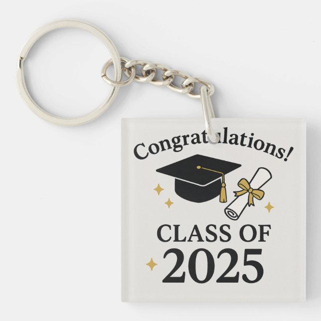 Graduation Class of 2025 – School Graduat Key Ring (Front)