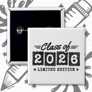 Graduation Class of 2026 Graduate Senior 2026 15 Cm Square Badge