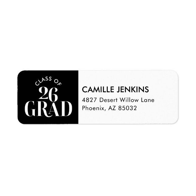Graduation Class of 2026 Return Address Label (Front)