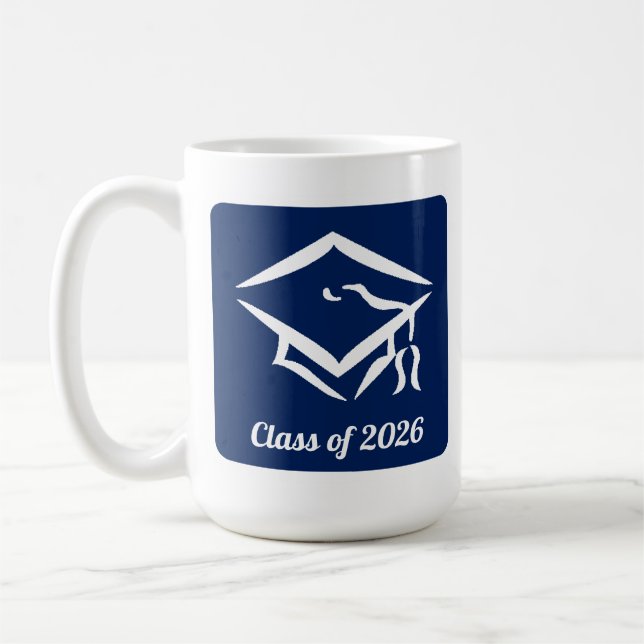 Graduation Class of 20?? BLUCLWHT Customise Year Coffee Mug (Left)