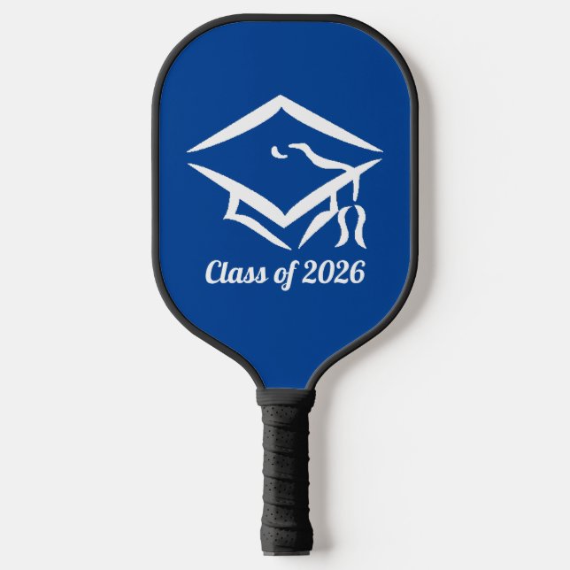 Graduation Class of 20?? BLUWHT Custom Year Name Pickleball Paddle (Front)