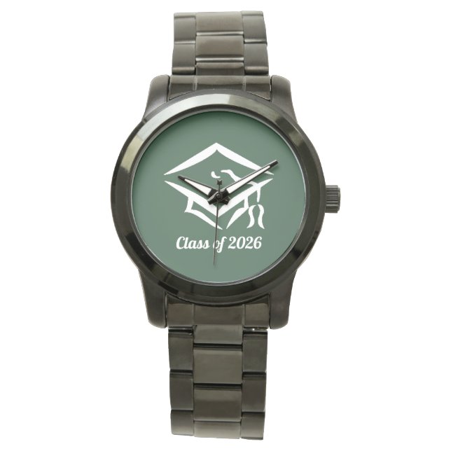 Graduation Class of 20?? DKGRNWHT Customise Year Watch (Front)