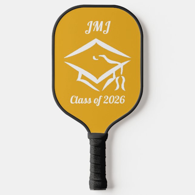 Graduation Class of 20?? GLDWHT Custom Year Name Pickleball Paddle (Front)