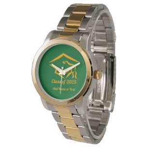 Graduation Class of 20?? GRNGLD Custom Year Name Watch