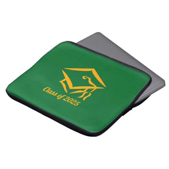 Graduation Class of 20?? GRNGLD Customise Year Laptop Sleeve (Front Top)