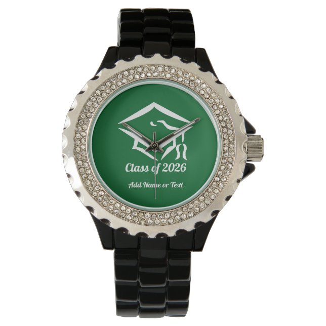 Graduation Class of 20?? KLGRNWHT Custom Year Name Watch (Front)