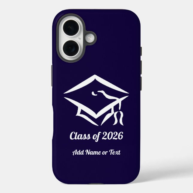 Graduation Class of 20?? NVYWHT Custom Year Name Case-Mate iPhone Case (Back)