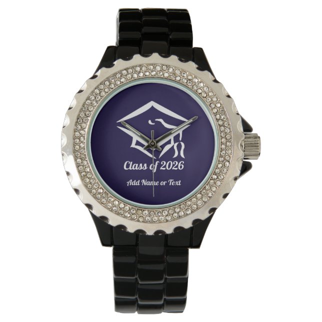 Graduation Class of 20?? NVYWHT Custom Year Name Watch (Front)